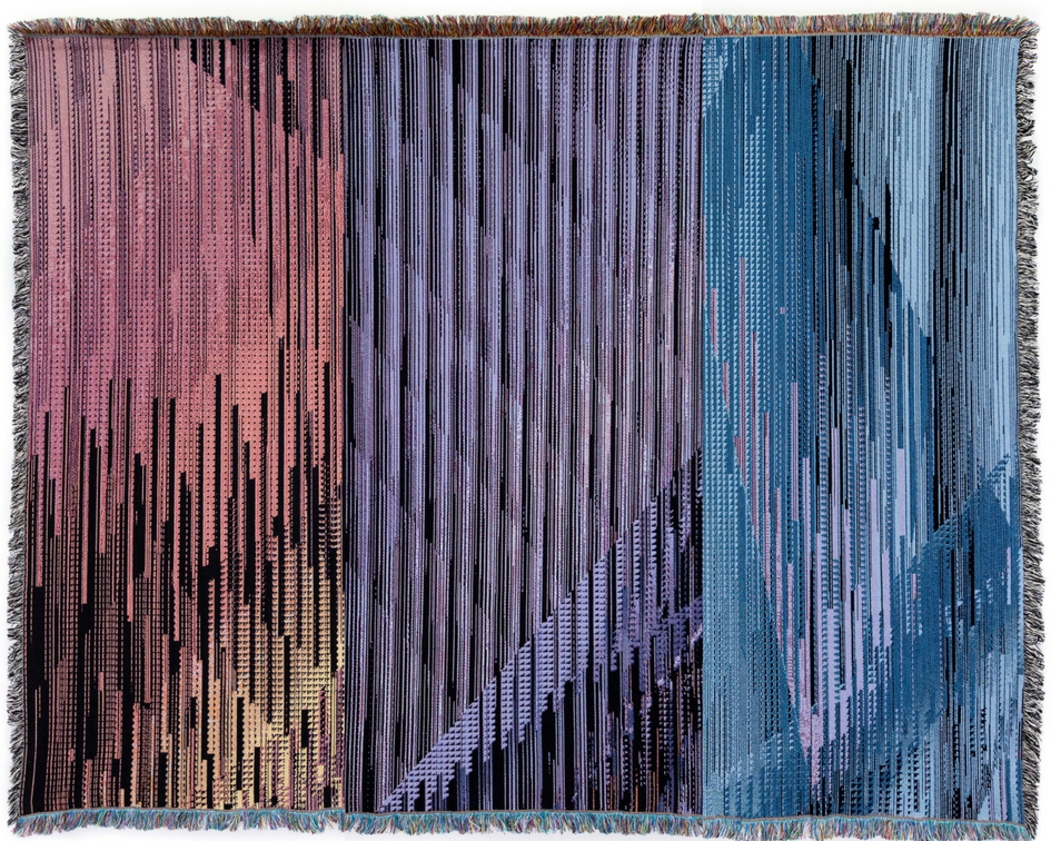 glitch woven throws