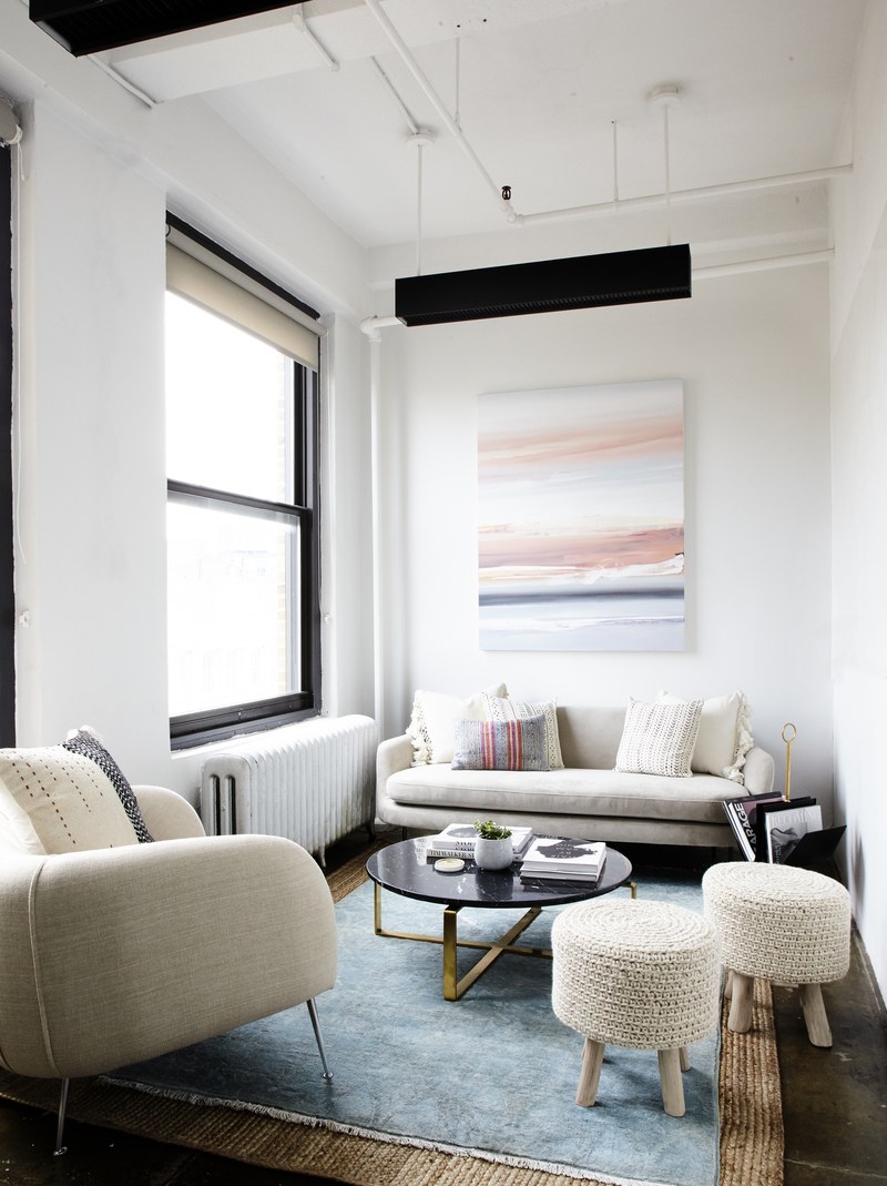 Zoe Pawlak Painting in Karlie Kloss' Office, Design By: Tina Rich, Photo By: Genevieve Garuppo