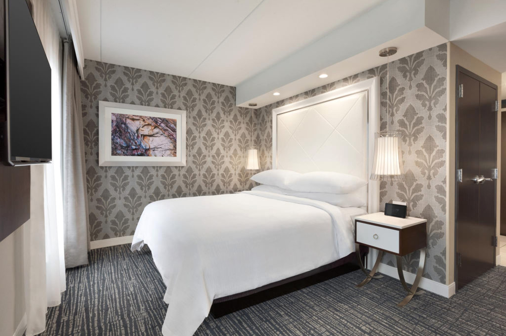 Embassy Suites Hotel Guest Room at Sugarloaf Duluth designed byFusion A. I. Design